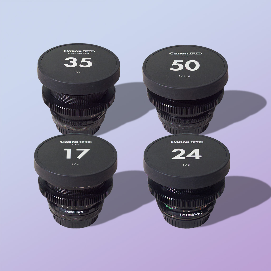 Canon FD Set 17, 24, 35, 50 (Canon EF)